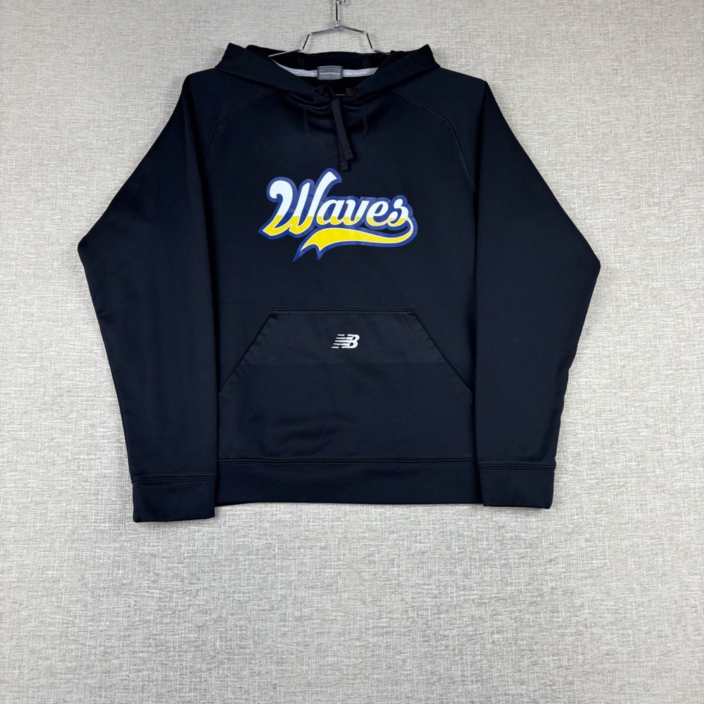 New Balance Waves Graphic Performance Hoodie Black Mens Medium